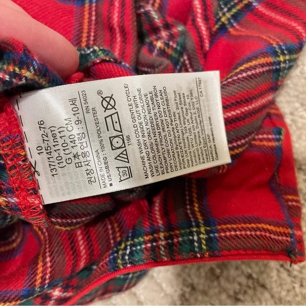 NWT GAP Kids Flannel Nightgown with pocket 10